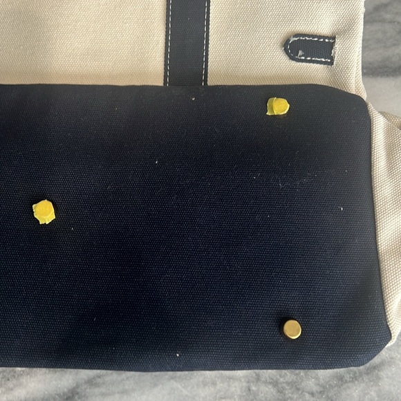 Boatkin canvas bad. Cream with Navy. Unfinished look is intentional.brand new - Picture 3 of 8